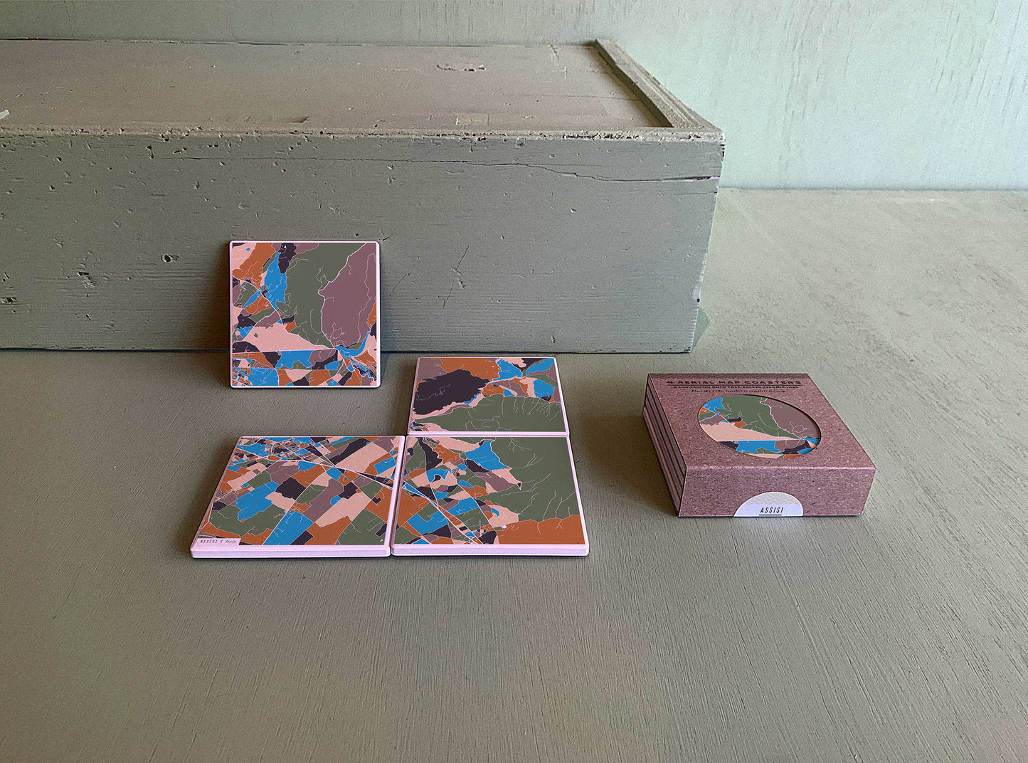 ASSISI MAP COASTERS