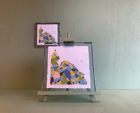 BAMBURGH MAP ART PRINT