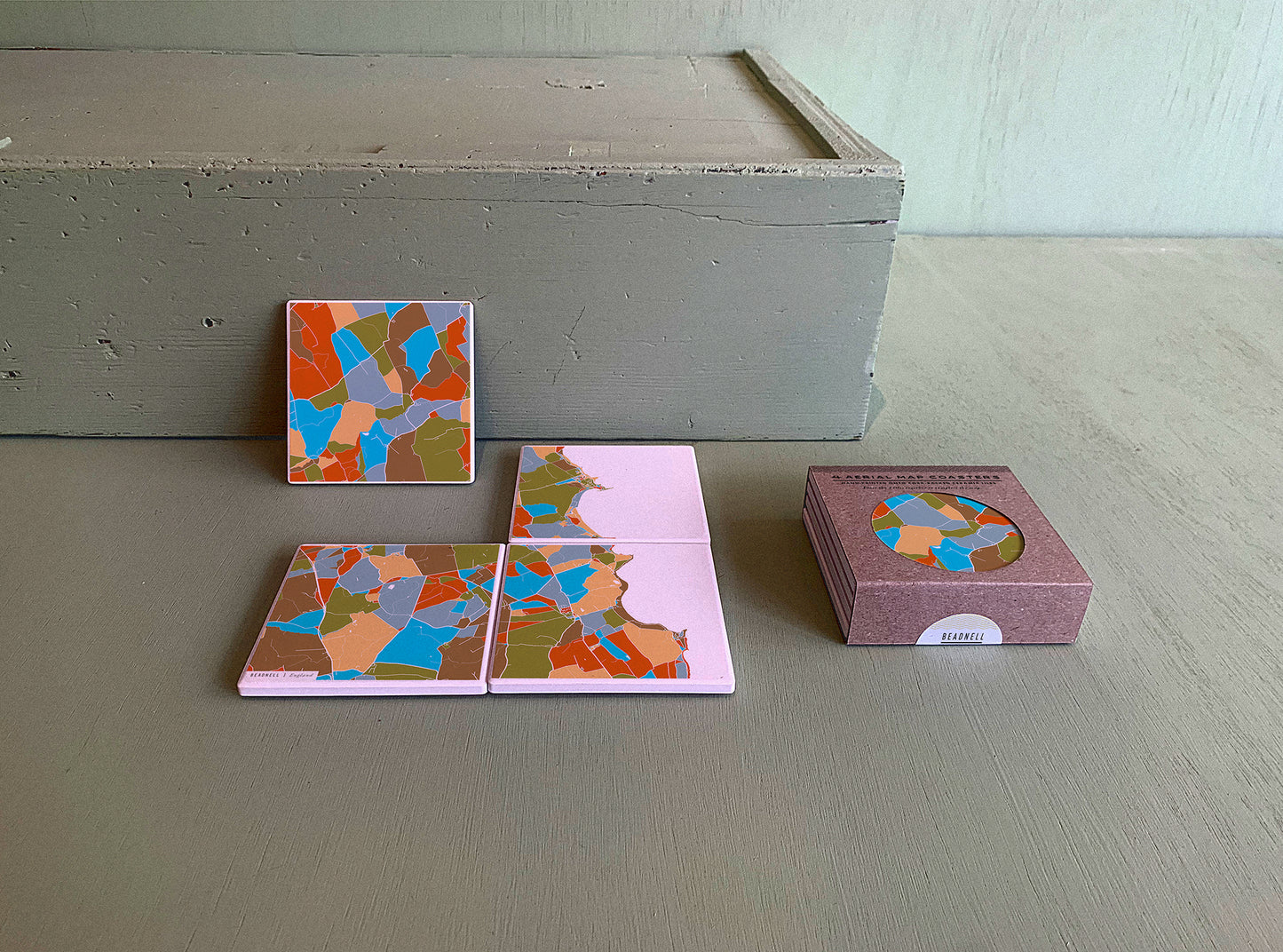 BEADNELL MAP COASTERS