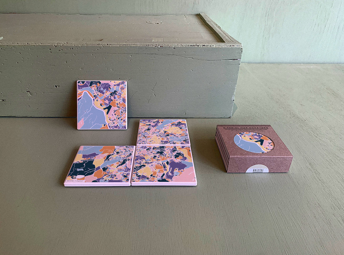 BRISTOL MAP COASTERS