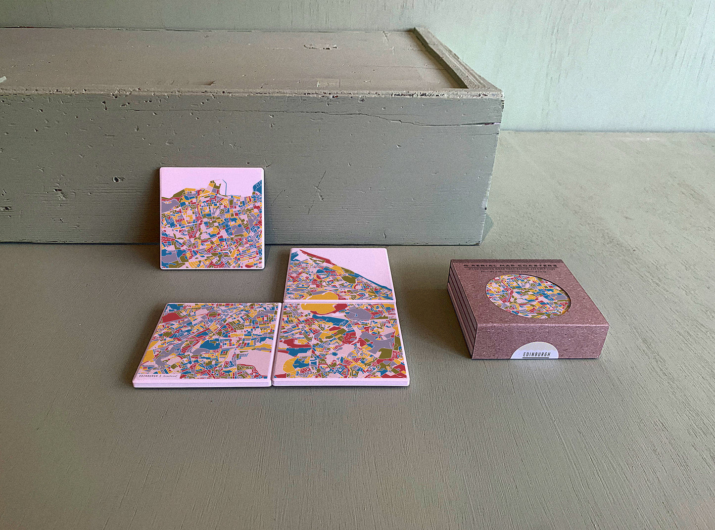 EDINBURGH MAP COASTERS