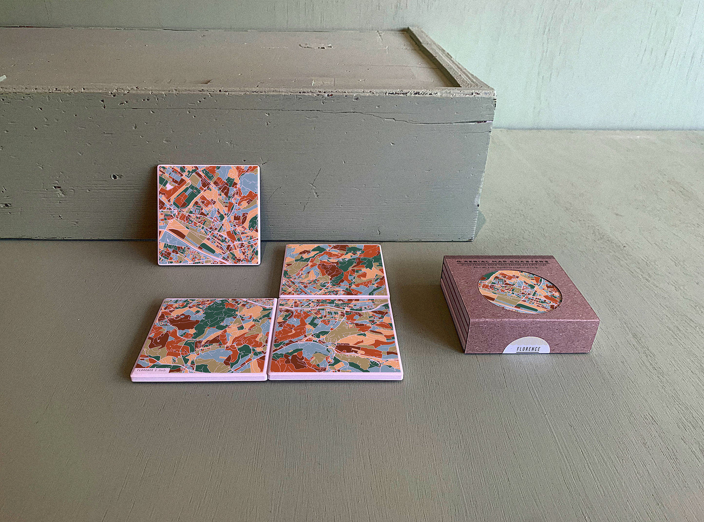 FLORENCE MAP COASTERS