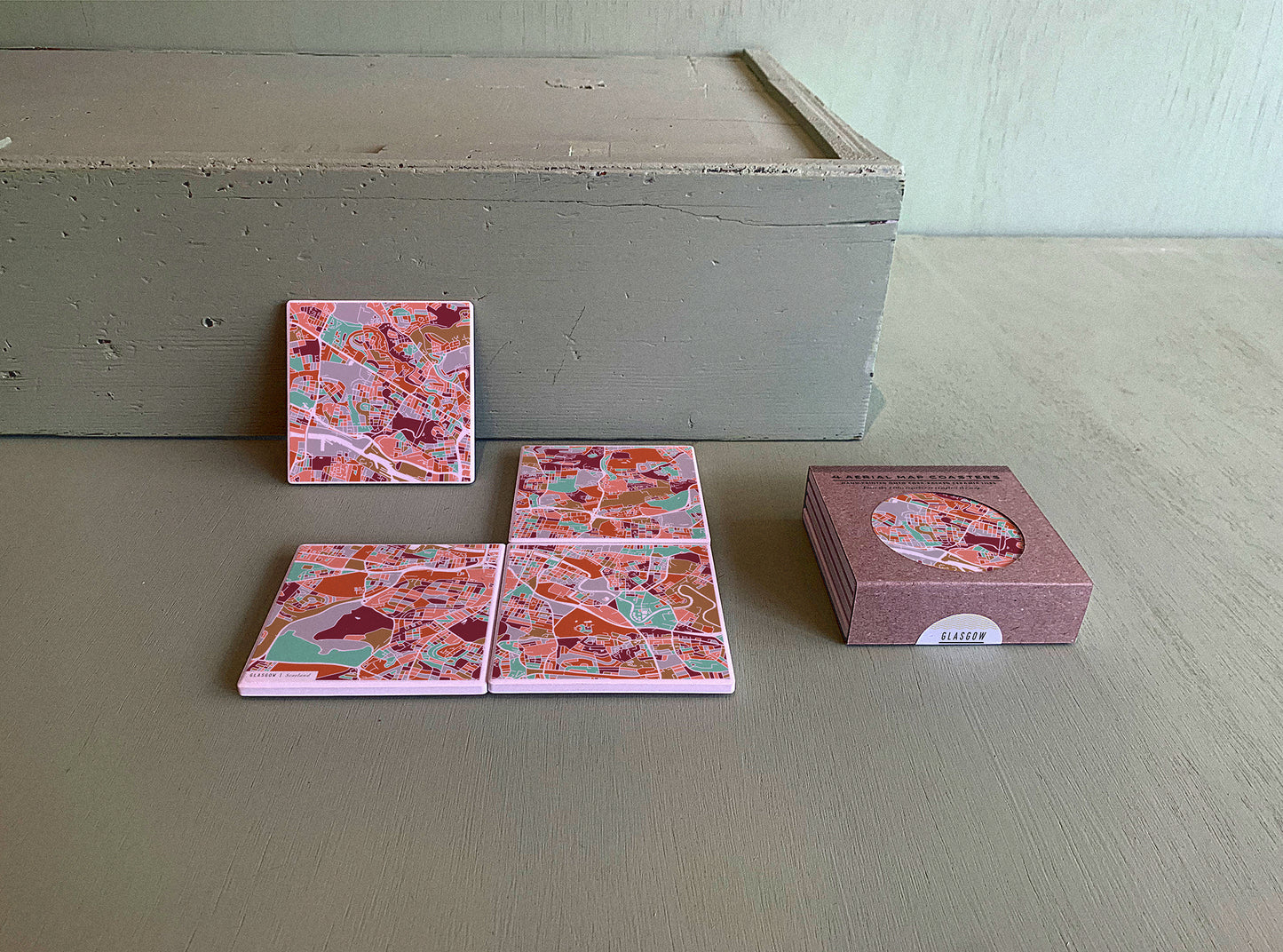 GLASGOW MAP COASTERS