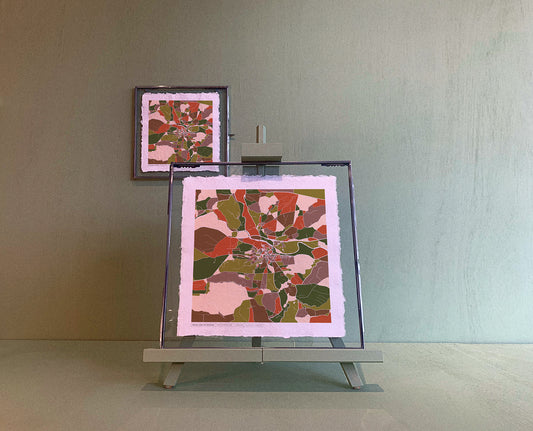 HEXHAM MAP ART PRINT