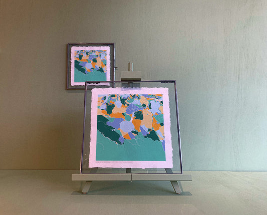 LAGO DI BRAIES MAP ART PRINT