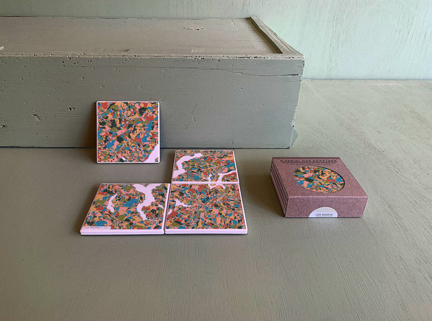 LAGO MAGGIORE MAP COASTERS