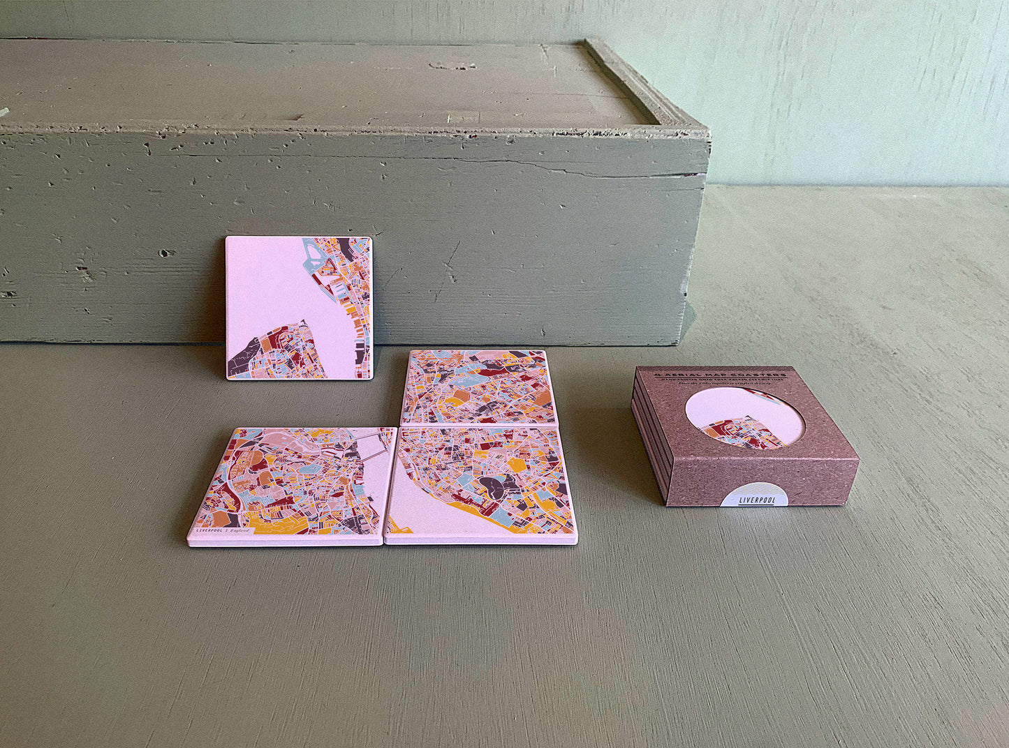 LIVERPOOL MAP COASTERS
