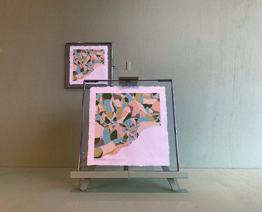 LYME REGIS MAP ART PRINT