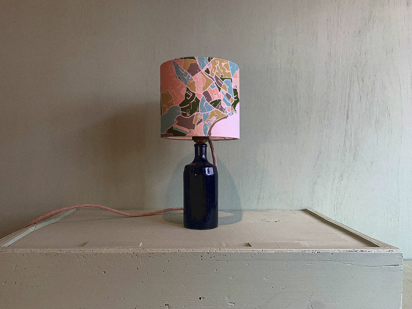 LYME REGIS MAP LAMPSHADE