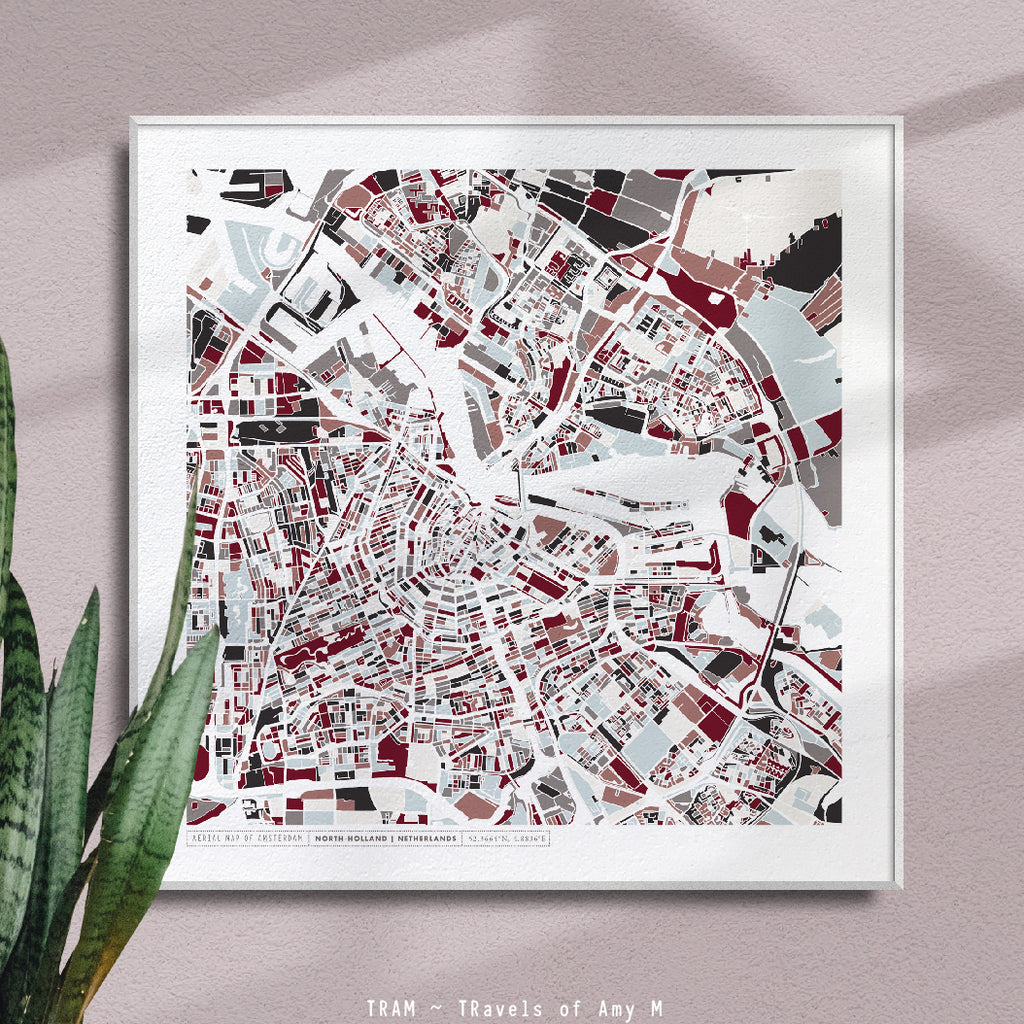 AMSTERDAM MAP ART PRINT