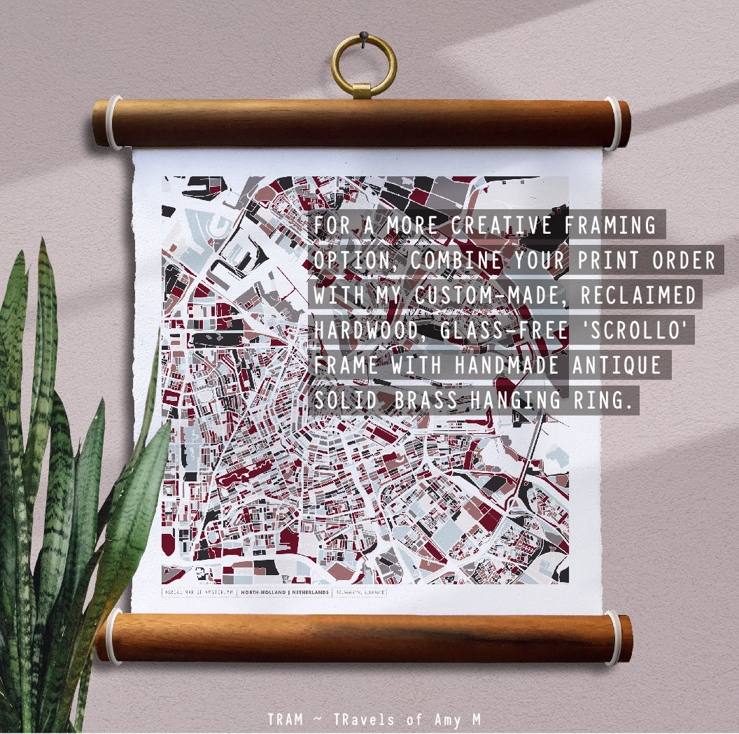 AMSTERDAM MAP ART PRINT