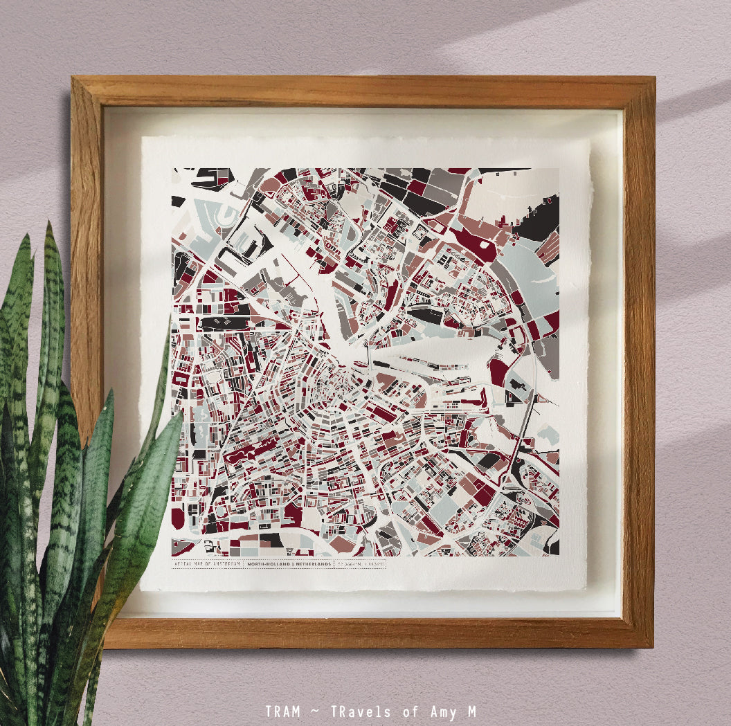 AMSTERDAM MAP ART PRINT