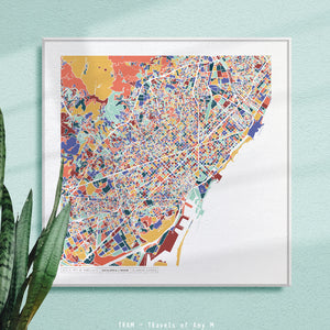 BARCELONA MAP ART PRINT