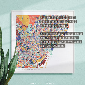 BARCELONA MAP ART PRINT