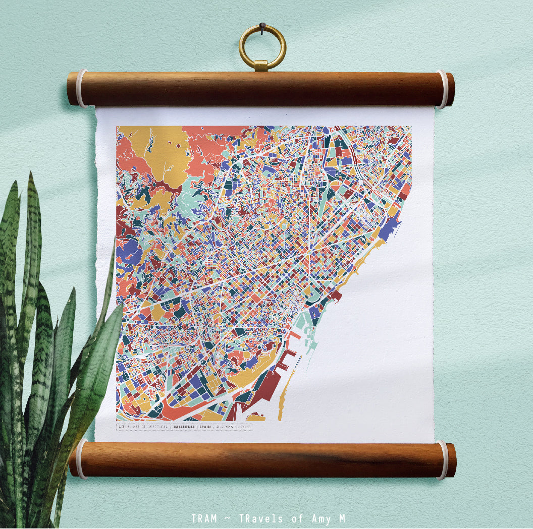 BARCELONA MAP ART PRINT