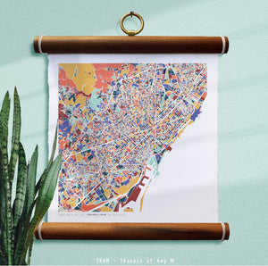BARCELONA MAP ART PRINT
