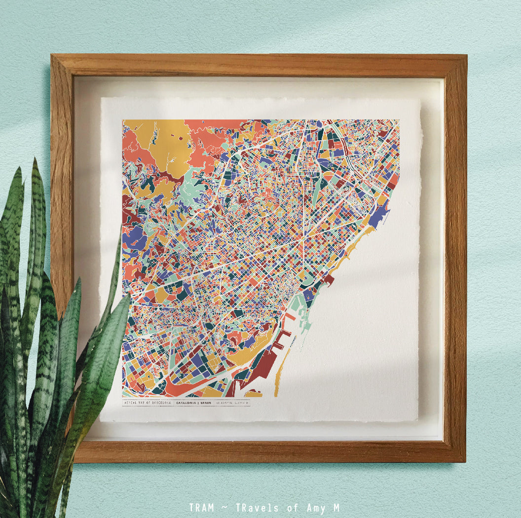 BARCELONA MAP ART PRINT