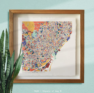 BARCELONA MAP ART PRINT