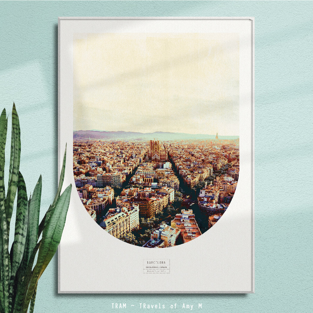 BARCELONA SKYLINE ART PRINT