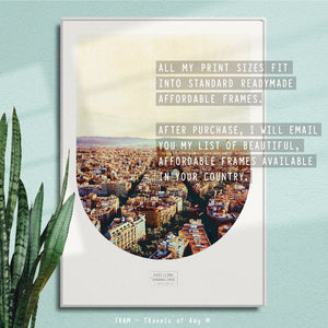 BARCELONA SKYLINE ART PRINT