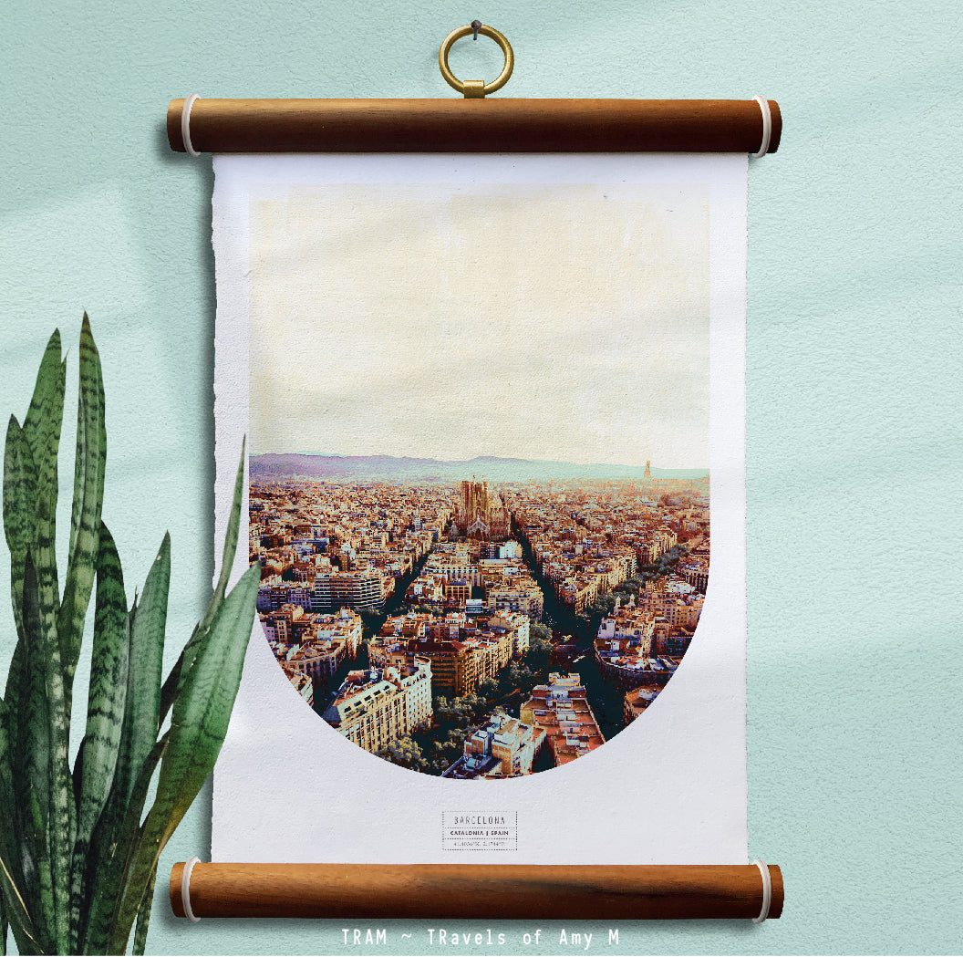 BARCELONA SKYLINE ART PRINT