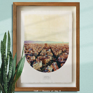 BARCELONA SKYLINE ART PRINT