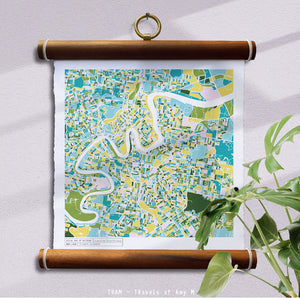 BRISBANE MAP ART PRINT