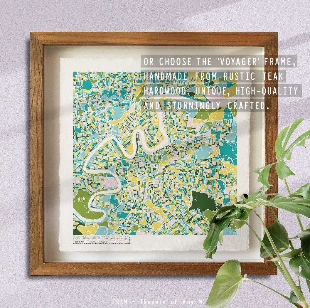 BRISBANE MAP ART PRINT
