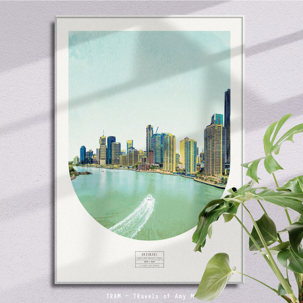 BRISBANE SKYLINE ART PRINT