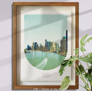 BRISBANE SKYLINE ART PRINT