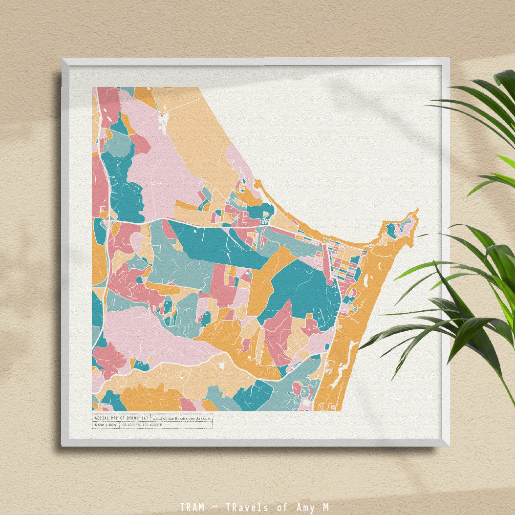 BYRON BAY MAP ART PRINT