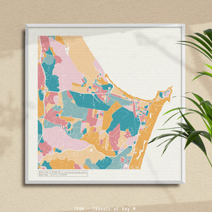 BYRON BAY MAP ART PRINT