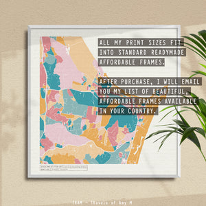 BYRON BAY MAP ART PRINT