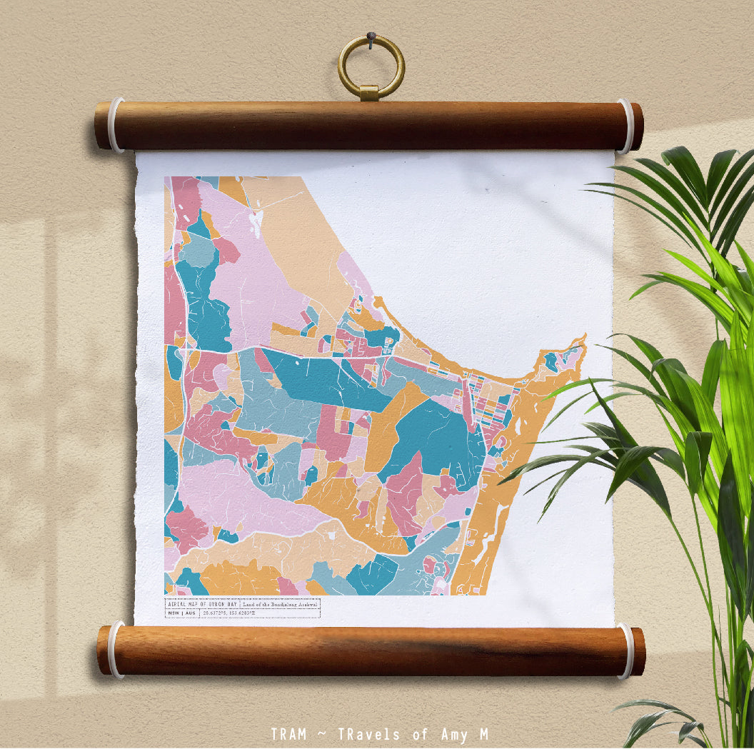 BYRON BAY MAP ART PRINT