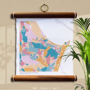 BYRON BAY MAP ART PRINT