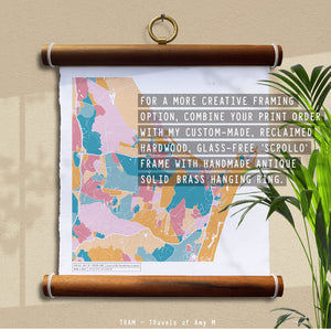 BYRON BAY MAP ART PRINT