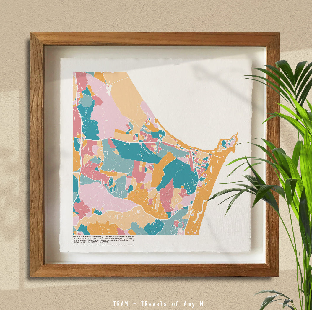 BYRON BAY MAP ART PRINT