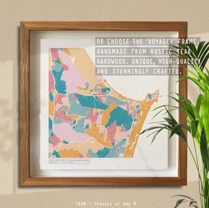 BYRON BAY MAP ART PRINT