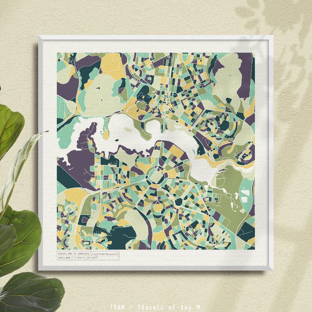 CANBERRA MAP ART PRINT