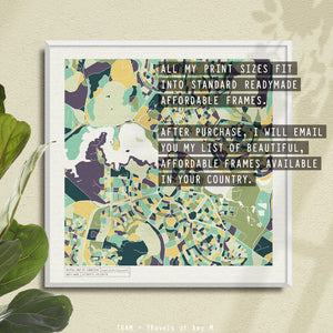 CANBERRA MAP ART PRINT