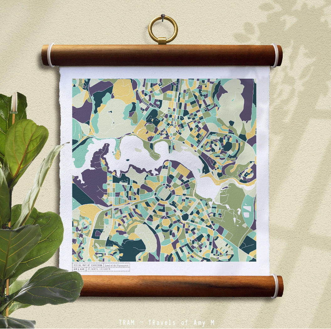 CANBERRA MAP ART PRINT