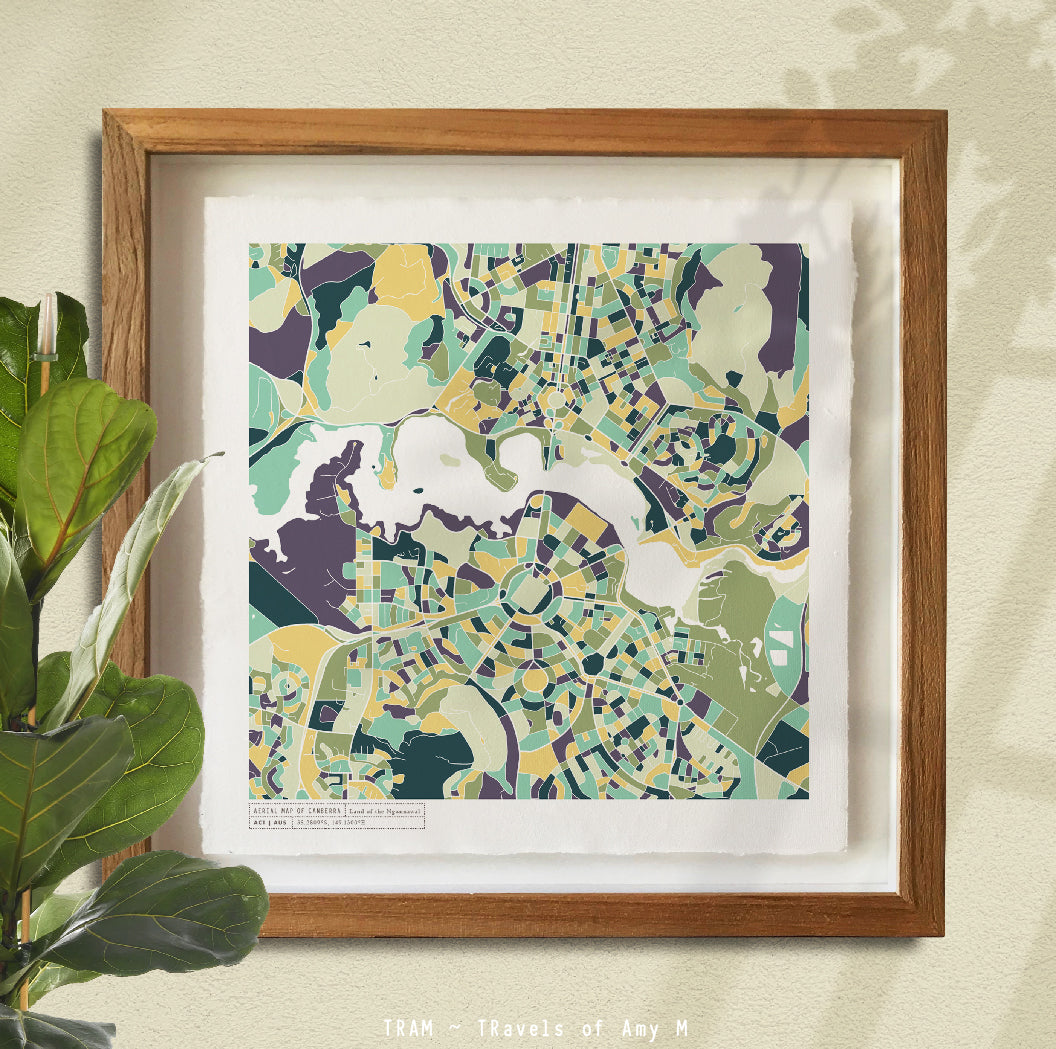 CANBERRA MAP ART PRINT