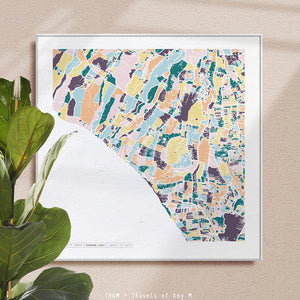 CANGGU MAP ART PRINT
