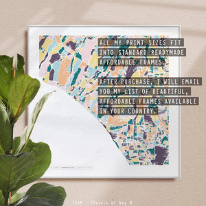 CANGGU MAP ART PRINT