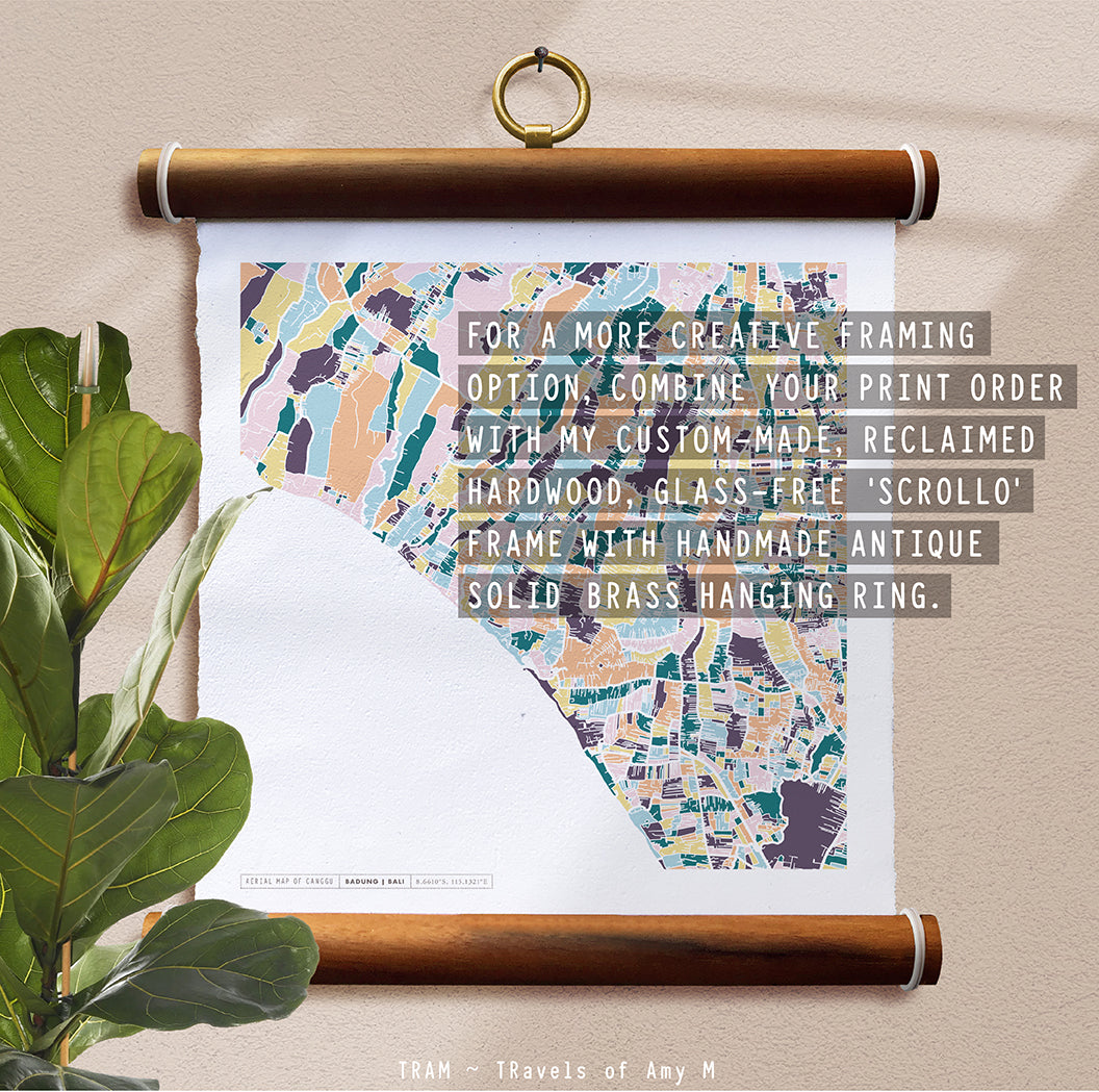 CANGGU MAP ART PRINT