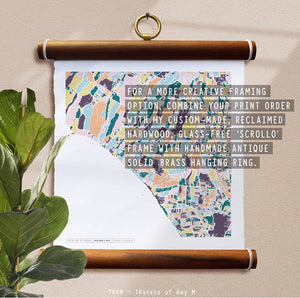 CANGGU MAP ART PRINT