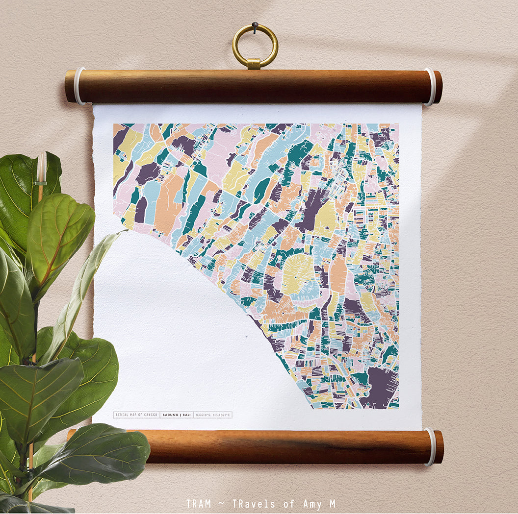 CANGGU MAP ART PRINT