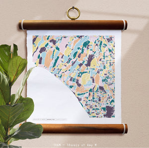 CANGGU MAP ART PRINT