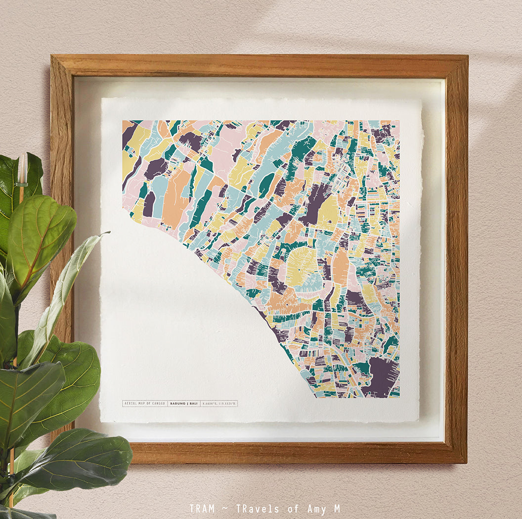 CANGGU MAP ART PRINT