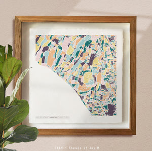 CANGGU MAP ART PRINT